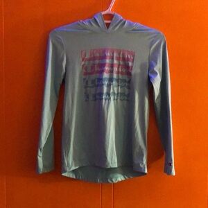 Girls champion hooked long sleeve athletic wear shirt size 10-12